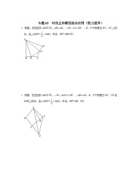 2024年中考数学专题训练 专题05  对角互补模型综合应用（能力提升）（原卷版+解析）