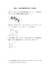 2024年中考数学专题训练 专题05 对角互补模型综合应用（专项训练）（原卷版+解析）