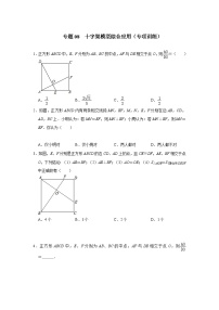 2024年中考数学专题训练 专题08  十字模型综合应用（专项训练）(原卷版+解析）