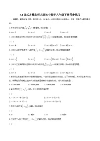 北师大版八年级下册4 分式方程精品精练