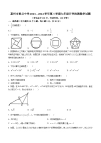 广东省惠州市重点中学2023-2024学年九年级下学期开学检测数学试题(无答案)