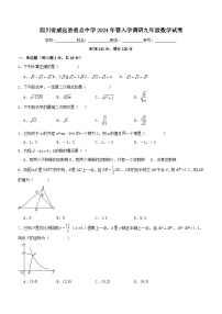 四川省内江市威远县重点中学2023-2024学年九年级下学期开学考试数学试题(含答案)