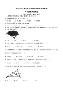 河南省漯河市郾城区2023-2024学年八年级上学期期末考试数学试题(无答案)