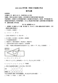 山东省济南市天桥区2023-2024学年八年级上学期期末考试数学试题(含答案)