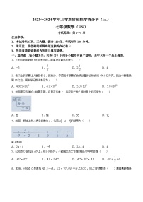 河南省南阳市宛城区宛城区五校联考2023-2024学年八年级上学期12月月考数学试题