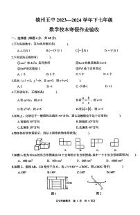 山东省德州市第五中学2023—2024学年下学期开学检测七年级数学试题