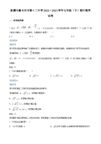 新疆维吾尔自治区乌鲁木齐市沙依巴克区第十二中学2022-2023学年七年级下学期期中数学试题