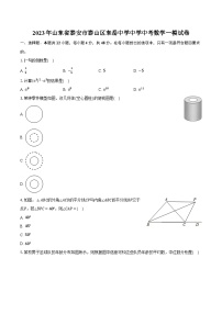 2023年山东省泰安市泰山区东岳中学中学中考数学一模试卷(含解析）