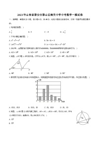 2023年山东省泰安市泰山区南关中学中考数学一模试卷(含解析）