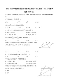 2022-2023学年陕西省西安市雁塔区高新一中八年级（下）月考数学试卷（5月份）(含解析）