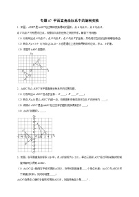 专题17 平面直角坐标系中的旋转变换-【微专题】2022-2023学年九年级数学上册常考点微专题提分精练（人教版）