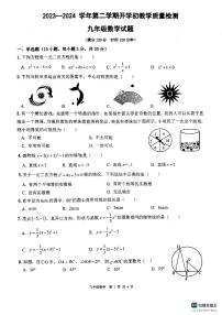 74，广东省惠州市惠东县2023-2024学年下学期九年级数学开学检测试卷