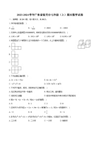 2023-2024学年广东省韶关市七年级（上）期末数学试卷（含解析）