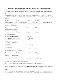 2023-2024学年河南省漯河市郾城区七年级（上）期中数学试卷（含解析）