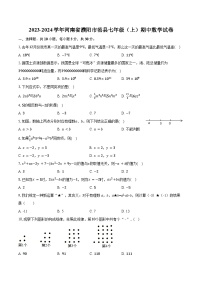 2023-2024学年河南省濮阳市范县七年级（上）期中数学试卷（含解析）