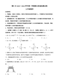 贵州省铜仁市2023-2024学年九年级上学期期末数学试题（原卷+解析）