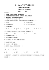 四川省巴中市2023-2024学年八年级上学期期末数学试题（原卷+解析）