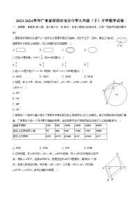 2023-2024学年广东省深圳市宝安中学九年级（下）开学数学试卷(含解析）