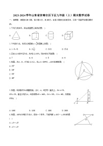 2023-2024学年山东省济南市历下区九年级（上）期末数学试卷（含解析）