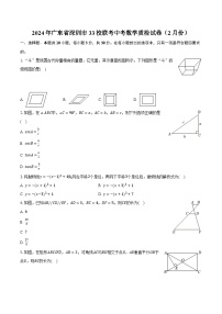 2024年广东省深圳市33校联考中考数学质检试卷（2月份）（含解析）