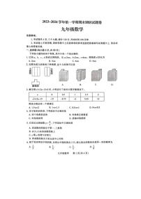 河南省平顶山市2023—2024学年九年级第一学期期末数学试卷(北师大版 含答案)