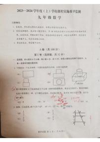 四川省成都市温江区2023-2024学年九年级（上）期末数学试卷(图片版 含答案)