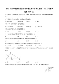 2022-2023学年陕西省西安市碑林区铁一中学八年级（下）月考数学试卷（5月份）（含解析）