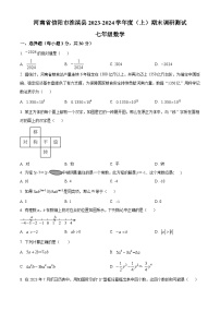 河南省信阳市淮滨县2023-2024学年七年级上学期期末数学试题（原卷版+解析版）