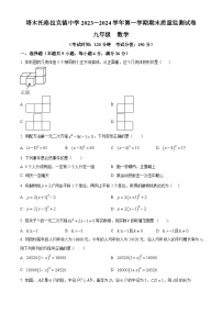 新疆维吾尔自治区阿克苏地区阿瓦提县塔木托格拉克镇中学2023-2024学年九年级上学期期末数学试题（原卷版+解析版）