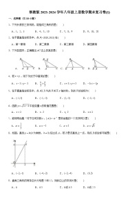 浙教版2023-2024学年八年级上册数学期末复习卷(1)及答案