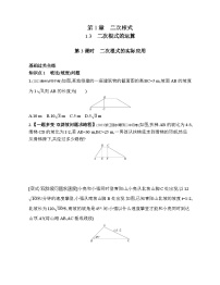 初中数学浙教版八年级下册1.3 二次根式的运算课时训练