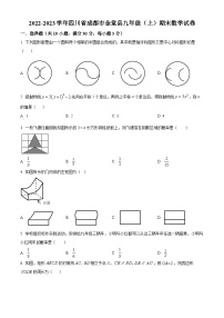 四川省成都市金堂县2022-2023学年九年级上学期期末数学试题（原卷版+解析版）