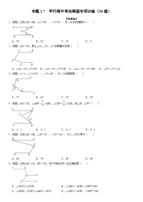 专题1.7 平行线中常见模型专项训练（30道）（举一反三）（学生版） 2022年七年级数学下册举一反三系列（浙教版）