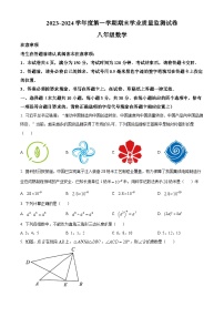 江苏省南通市崇川区2023-2024学年八年级上学期期末数学试题（原卷版+解析版）