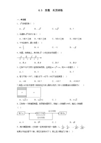 初中数学人教版七年级下册6.3 实数课时作业