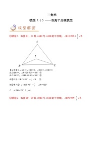 中考数学几何模型专项复习 模型10 三角形——双角平分线模型-（原卷版+解析）