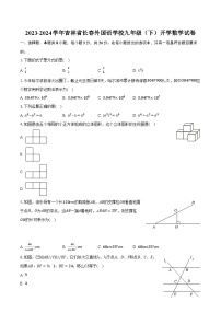 +吉林省长春外国语学校2023-2024学年九年级下学期开学数学试卷+