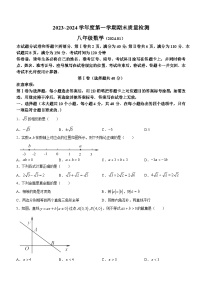 山东省济南市槐荫区2023-2024学年八年级上学期期末数学试题