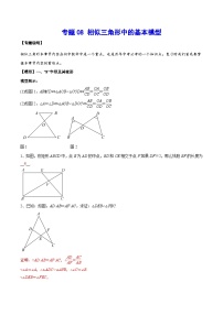 专题08 相似三角形中的基本模型-2024年中考数学重难点专项突破（全国通用）