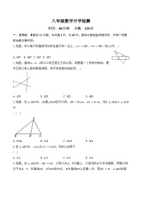 山东省齐河县马集乡中学2023-—2024学年下学期开学摸底考试八年级数学试题+