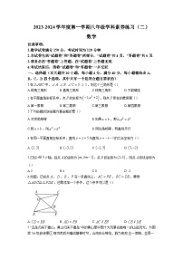 安徽省合肥市部分中学2023-2024学年八年级上学期月考数学试卷(含答案)