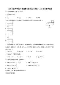 2023-2024学年四川省成都市锦江区七年级（上）期末数学试卷（含解析）