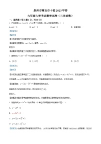 福建省泉州市南安市十校2022-2023学年九年级下学期开学考试数学试题