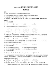 广东省深圳市福田区石厦学校2023--2024学年九年级下学期开学考数学试题()