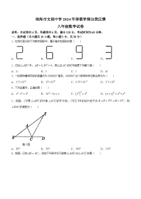 广东省珠海市文园中学2023-2024学年八年级下学期开学考试数学试题()