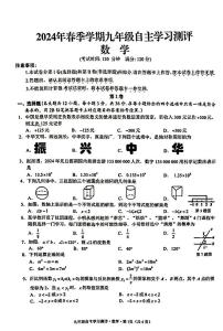 广西南宁市青秀区第十四中学2023-2024学年九年级下学期开学考试数学试卷