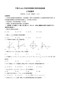 广西壮族自治区百色市平果市2023-2024学年八年级上学期期中数学试题