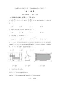 江苏省淮安市淮安区淮安曙光双语实验学校(初中部)2023-2024学年下学期开学考七年级数学试题