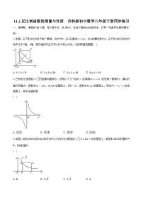 初中数学苏科版八年级下册11.1 反比例函数课时作业