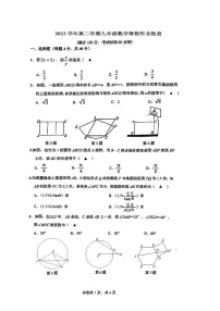 浙江省宁波市镇海蛟川书院2023—2024学年下学期开学考试九年级数学试卷